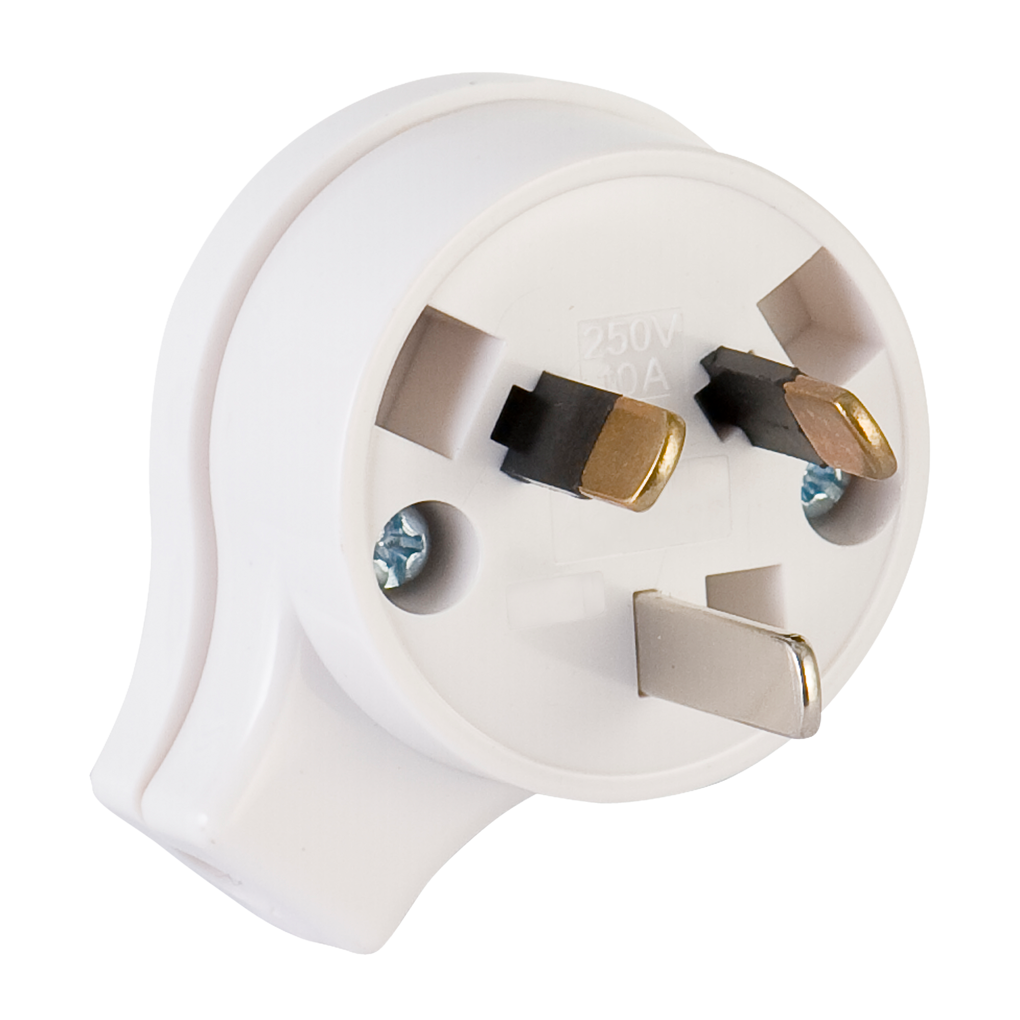   10a white side entry plug top